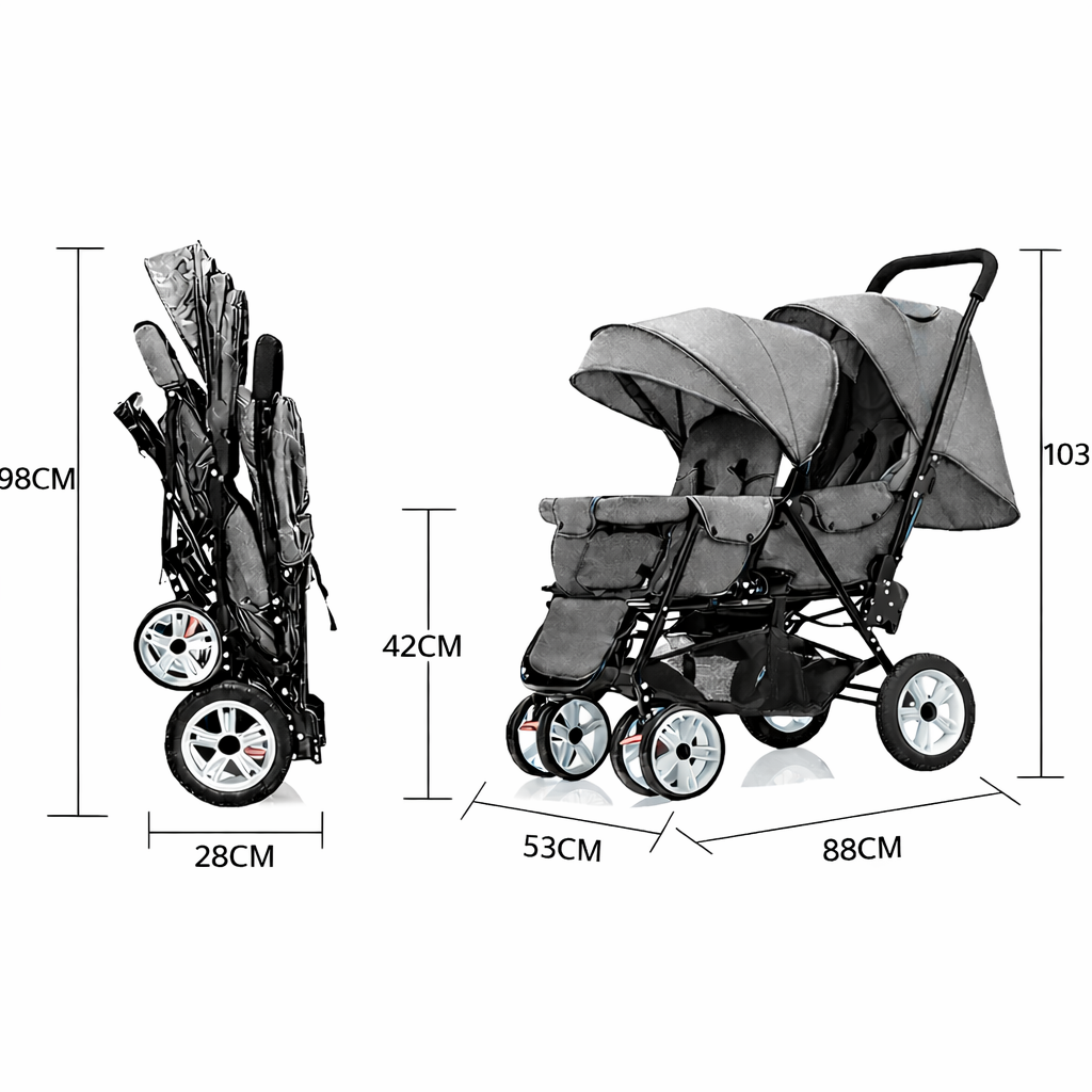 Poussette double avant