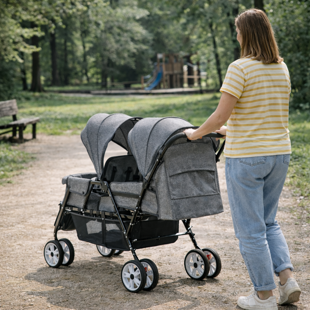 Poussette double avant