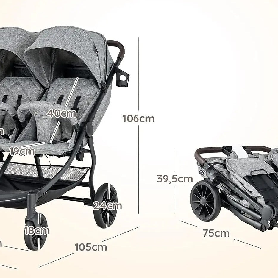 Poussette double Bébé